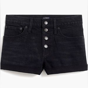 J.Crew Button-front denim shirt in washed black Sz 28 NWT